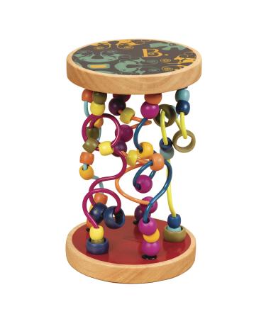 B. Toys Baby Toys Motor Shiffers with Wood Pearls - Wood Toys Motor Toy Toys Baby Toys With Noise for Children from 18 months (PVC Frei)