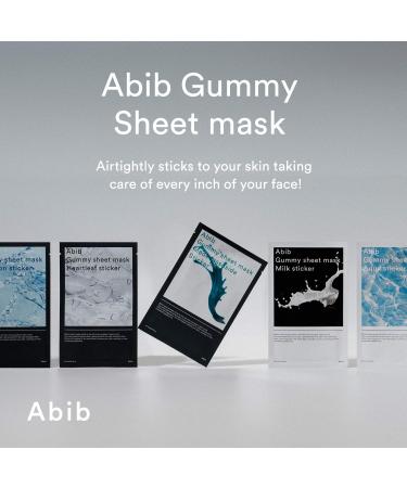 Abib Gummy Sheet Mask Heartleaf - 10 CICA Soothing Masks for Sensitive & Dry Skin | Hydrating Korean Facial Mask - Buy Online on SooperMarket.com