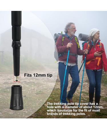 Buy 4 Rubber Buffers for Hiking Sticks - Replacement Tips for Nordic Walking & Crutches | 12mm Anti-Slip Design - Buy Online on SooperMarket.com