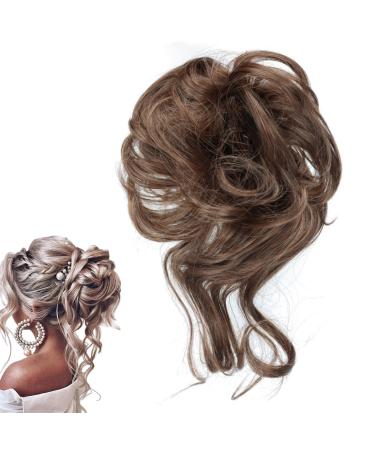 prinfantasy Messy Hair Bun Curly Wavy Hair Scrunchies Accessories Pieces for Women Girls Synthetic Hair Chignons GBFQ003 GBFQ003 One Size