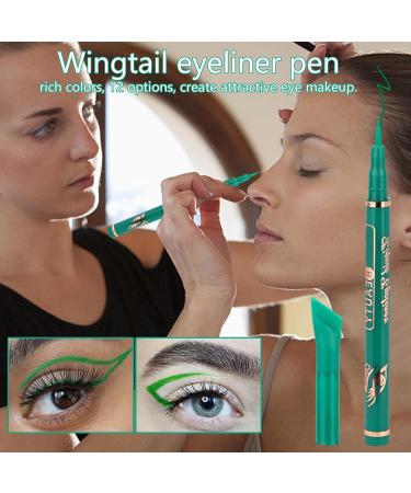 1/12 Colors Liquid Eyeliner Set Eyeliner Set Pigmented Rainbow Colorful Neon Eyeliner Pencil Waterproof Eye Shadow Pencil Long Lasting Wingtail Eyeliner for Mom Wife Girlfriend 05# - Buy Online on SooperMarket.com