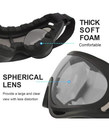 LJDJ Motorcycle Goggles Set of 2 - Anti-UV Dirt Bike ATV Motocross Protective Glasses for Men Women Kids - Adjustable Offroad Tactical Combat Goggles in Black with Clear Lens - Buy Online on SooperMarket.com