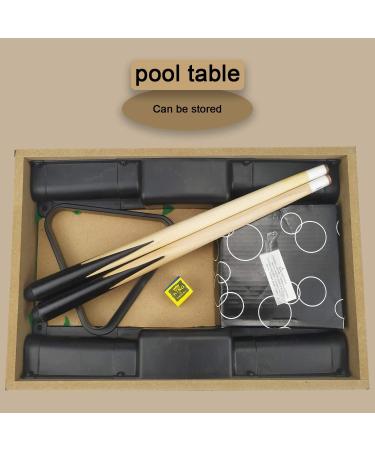 Benfu Mini Table Billiards Game Set - Includes Pool Table, 15 Colorful Balls, Cue Ball, Sticks, Chalk & Triangle - Perfect for Home and Office Desktop Fun - Buy Online on SooperMarket.com