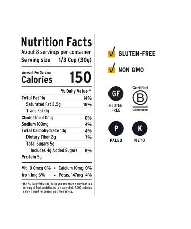 Purely Elizabeth Grain-Free Superfood Granola - Gluten-Free Vegan Paleo Keto, Banana Nut Butter, 8oz - Buy Online on SooperMarket.com