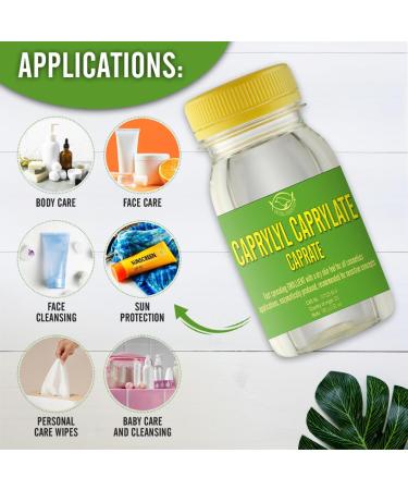 Buy Cosmetic Grade Caprylyl Caprylate/Caprate - Emollient for Sensitive Skin Body & Baby Care - 3.52 Oz - International Shipping Available - Buy Online on SooperMarket.com