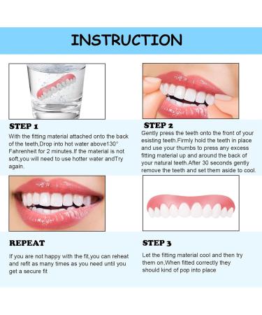 Cailong Instant Veneers & Whitening Kit - 4 Pairs for Snap-On Temporary Tooth Covering & Filling - Sensitive Teeth Friendly - Buy Online on SooperMarket.com