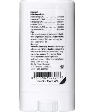 Devoted Creations Tattoo Fade Protection Stick SPF 50+ UVA-UVB Water Resistant - Shea Butter .49oz (Pink/Blue) - Buy Online on SooperMarket.com