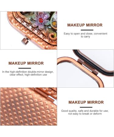 Beaupretty Moms Gift Folding Pocket Mirror - Double-Sided Small Dragonfly Travel Makeup Mirror - Claret - Buy Online on SooperMarket.com