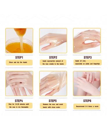 2pcs 50g Hand Wax Mask - Moisturizing Whitening & Nourishing Peeling Wax | Honey Milk Formula for Soft Hands - Buy Online on SooperMarket.com