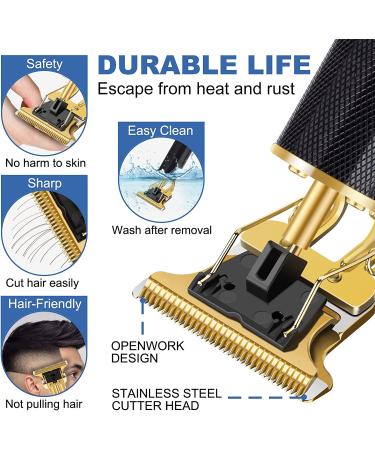 YOGINGO Professional Hair Trimmer for Men - USB Cordless Rechargeable Grooming Kit - Zero Gapped Beard Trimmer and Baldhead Shaver - Black - Buy Online on SooperMarket.com