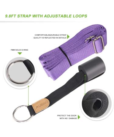 UBING Leg Stretcher Door Flexibility Trainer | Splits Trainer for Dance Ballet | Over The Door Stretch Strap for Flexibility - Light Purple - Buy Online on SooperMarket.com