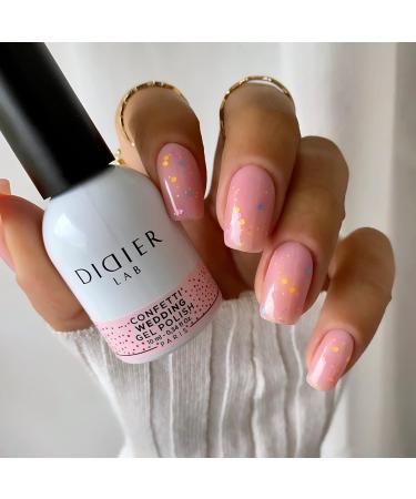 Didier Lab - Premium Gel Nail Polish Confetti - Wedding - Gel Nail Varnish - Nail Art - Long-Lasting High Gloss Wear - Easy to Apply - Gel Nails - Rich Pigment - UV/LED - Chip Resistant - Buy Online on SooperMarket.com