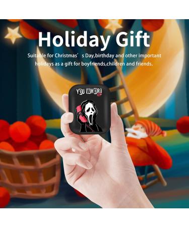HooYiiok Scream Ghost Airpods Case 2nd Gen- Funny Horror Cover with Keychain (Black) - Buy Online on SooperMarket.com