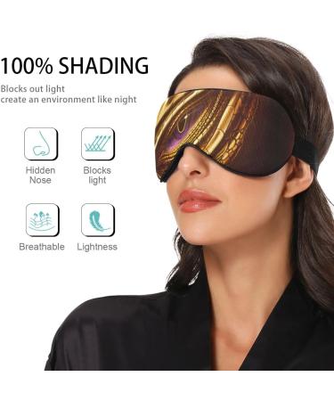 Haskirky Light Blocking Eye Mask Breathable and Adjustable Adult Men and Women Travel on Business Trips Yoga Meditation Light Smooth Comfortable Eye Mask Office Deep Sleep Goodies Golden Dragon Eye - Buy Online on SooperMarket.com