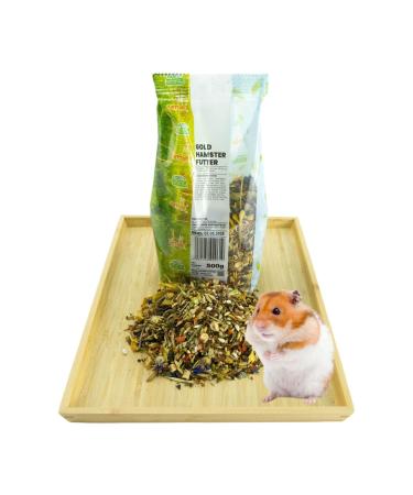Getzoo Goldhamster Futter 500g I Nature-oriented & balanced I Large selection of original cereals I including fruits & vegetables I High-quality protein sources I without water-protein