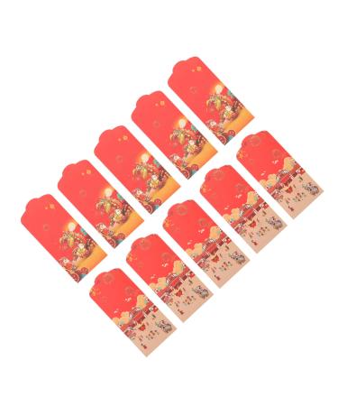 CAXUSD 20pcs Red Envelope Bag Pocket Wallet Lucky Money Pockets Red Lucky Money Pocket Spring Festival Year Red Envelopes Zodiac Hong Bao Bling Purse Paper Wedding China Xc04