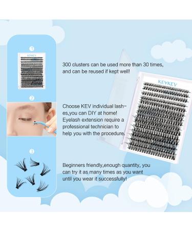 300 Pcs Individual 40D D-Mix Lash Clusters 9-16mm for DIY Lash Extensions | Dramatic Volume and Length | Self Application at Home - Buy Online on SooperMarket.com