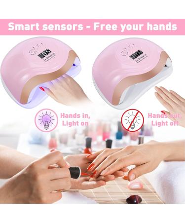 Buy McNory 168W UV LED Nail Dryer - Fast Drying Gel Nail Lamp with Timer & LCD Display for Professional Use - Buy Online on SooperMarket.com