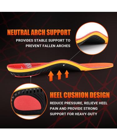 TOPSOLE Orthotic Insoles for Plantar Fasciitis and Arch Support - Red - UK-7 (26.1cm) - Buy Online on SooperMarket.com