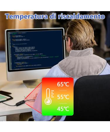 Electric Heating Pad for Neck & Shoulder Relief | 3-Level Temperature Control | Portable Heating Pad for Back Pain - Buy Online on SooperMarket.com