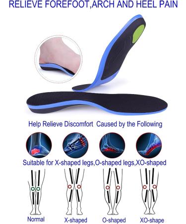 Orthotic Insoles for Plantar Fasciitis & Arch Support | Women 9-10/Men 7-8 | Shoe Inserts for Flat Feet & Foot Pain - Buy Online on SooperMarket.com