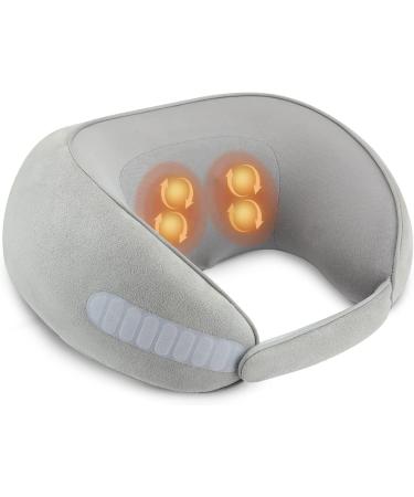 CONQUECO Shiatsu Neck Massager: Neck and Back Massager with Heat - Electric Rechargeable Cordless Cushion Soft 3D Kneading Beads for Pain Relief Cervical Relax, Gift, Home, Office