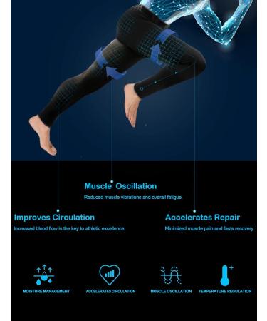HOPLYNN Men's Winter Compression Pants 4 Pack - Running Baselayer Tights for Workout, Sports, Yoga - Black, Grey, Blue - Large - Buy Online on SooperMarket.com