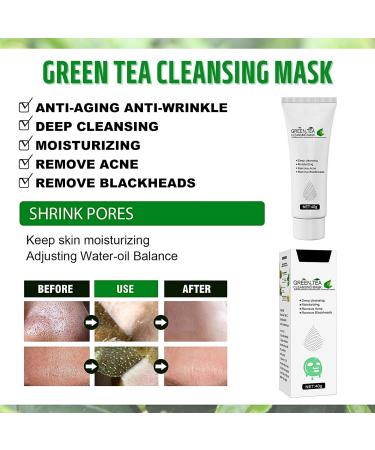 TBeautfave Peel Off Face Masks Green Tea Deep Cleanse Mask Whitehead Remover Mask Nose Pore Strips Acne Removing Purifying Deep Cleansing Pore Pores Shrinking Moisturising - Buy Online on SooperMarket.com