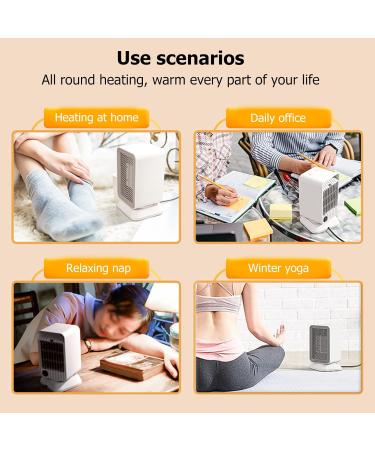 Mini Electric Heater for Office | Silent Desk Heater with 3 Gears Dial | Anti-Scalding EU Plug - Buy Now - Buy Online on SooperMarket.com