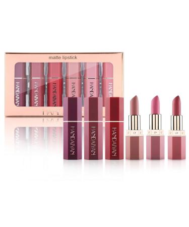 CCbeauty Matte Lipstick Set - 6 Colors Waterproof Long Lasting Nude Lip Stick Gift for Her - Mothers Day Gift Set - Buy Online on SooperMarket.com