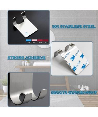 Flywave Shaver Bracket - 4 Piece Self-Adhesive Stainless Steel Razor Holder for Bathroom Kitchen & Bedroom - Buy Online on SooperMarket.com