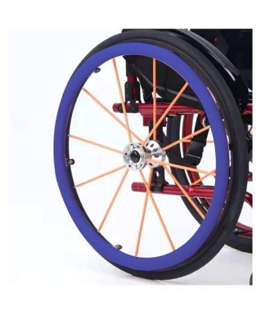 Wheelchair Push Rim Covers 1 Pair 24-inch Rear Wheel Sports Wheelchair Non-Slip Wear-Resistant Silicone Hand Push Cover Hand Wheel Snare Pads(H 22 inch) 22 inch H