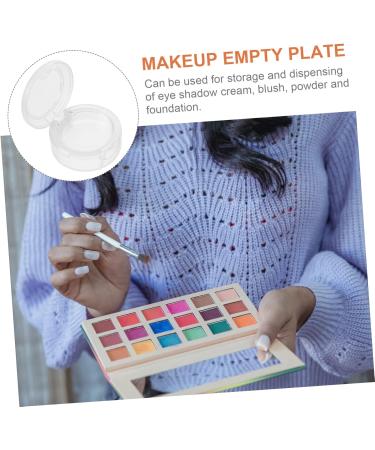 PACKOVE Makeup Case 8pcs Box Empty Eye Shadow Box Sheer Lipstick Empty Eyeshadow Organizer Makeup Tool Round Travel Sample Jars White 4x3.8cm - Buy Online on SooperMarket.com