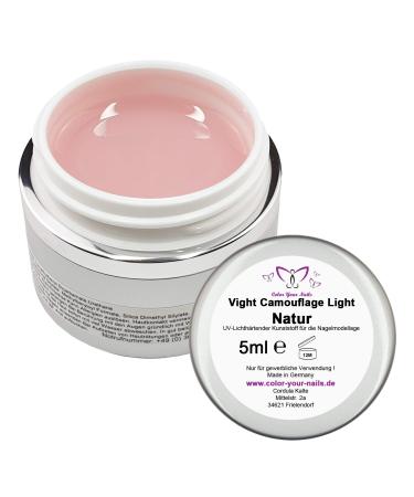 Vight Camouflage Light Natural. Less opaque 1a for baby boomers. In an aluminum jar. Nails French gel UV gel (5ml)