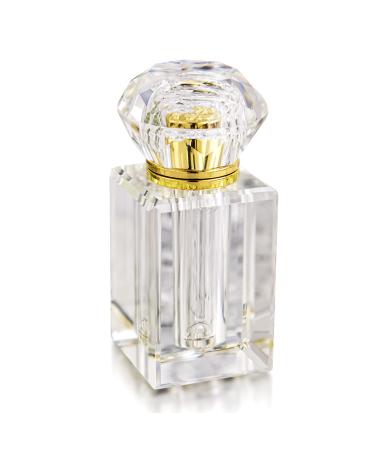 H&D Crystal Perfume Bottles Empty Refillable Decorative Bottles Glass Bottles for Home Decoration Women Gift Transparent