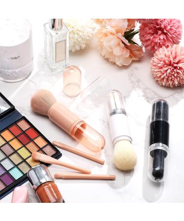 Small Travel Brush Makeup Set - 4 in 1 Portable Mini Lip, Foundation, Blending Powder, Eye Shadow Brushes for Women - Buy Online on SooperMarket.com