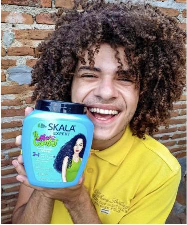 Skala Mais Cachos Brazilian Hair Care - Sulfate Paraben Silicone Free - For Curly Frizzy and Transitioning Hair - Free Comb (Comb Color May Vary) - Buy Online on SooperMarket.com