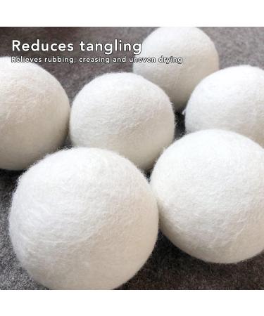 Reusable Dryer Balls Set - 6 Fabric Softening Balls for Wrinkle Reduction & Static Control | Save Drying Time | International Shipping - Buy Online on SooperMarket.com