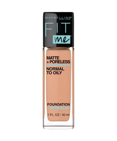 Maybelline New York Fit Me Matte + Poreless Liquid Oil-Free Foundation Makeup  Classic Beige  1 fl  oz 1 Fl Oz (Pack of 1)