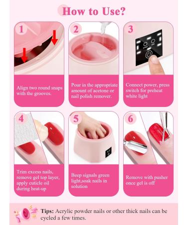 Electric Nail Soak Off Bowl for Manicure: 36W Fast Heating Nail Soaking Bowl - Manicure Bowls for Salon Home - Buy Online on SooperMarket.com