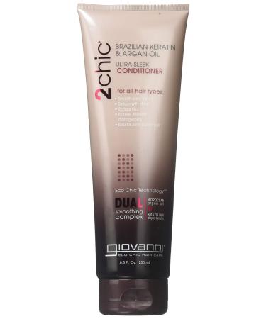 Giovanni 2chic Ultra-Sleek Conditioner Brazilian Keratin & Argan Oil 8.5 fl oz (250 ml)