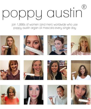 Poppy Austin Vegan Mascara - Black Volume & Length Waterproof - Hypoallergenic & Cruelty-Free - Organic Natural Mascara for Sensitive Eyes - 9g - Buy Online on SooperMarket.com