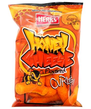 Herr's - HONEY CHEESE CURLS, 1 Oz Pack of 7 bags