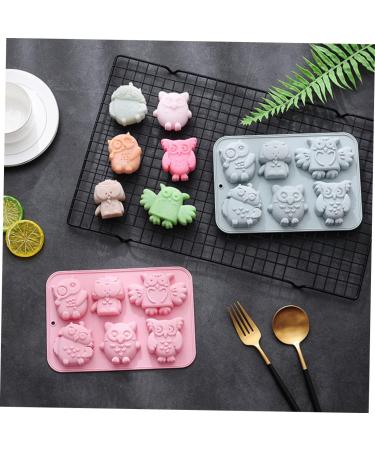 MAGICLULU 10 Pcs Baking Cake Mold Chocolate Mold Candy Chocolate Owl Soap Molds Silicone Mold Silicone Soap Animal Cookie Silicone Baking Mold Owl Candy Molds to Bake Silica Gel Tool 19.9x13.8cmx5pcs Pinkx5pcs - Buy Online on SooperMarket.com
