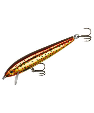 Rebel Lures Tracdown Minnow Slow-Sinking Crankbait Fishing Lure - Great for Bass, Trout and Walleye Slick Brown Trout 1 5/8 in, 3/32 oz
