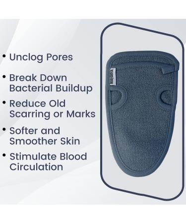 TheBeautyClothCo Exfoliating Gloves - 2 PC Body Scrubber for Soft Skin - Lymphatic Drainage Gloves for Dead Skin Remover - Advanced Skincare Kit for Women & Men - Buy Online on SooperMarket.com