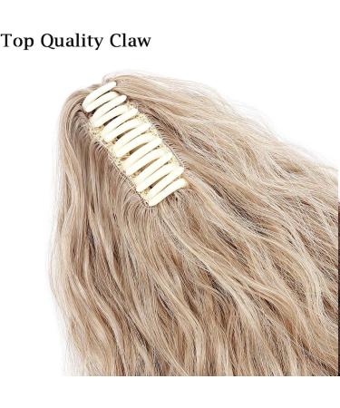 24" Corn Wave Ponytail Extension Claw Clip on Ponytails Wavy Curly Hair Extensions Jaw Pony Tail Hairpiece Light ash Brown mix Bleach Blond 24inch (Pack of 1) Yaki-Light ash Brown mix Bleach Blond - Buy Online on SooperMarket.com