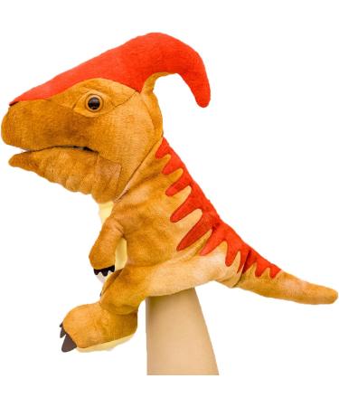Lilizzhoumax Parasaurolophus Hand Puppet Plush Toy - Interactive Dinosaur Stuffed Animal for Kids | Educational Role-Playing Toy & Home Decor - Buy Online on SooperMarket.com