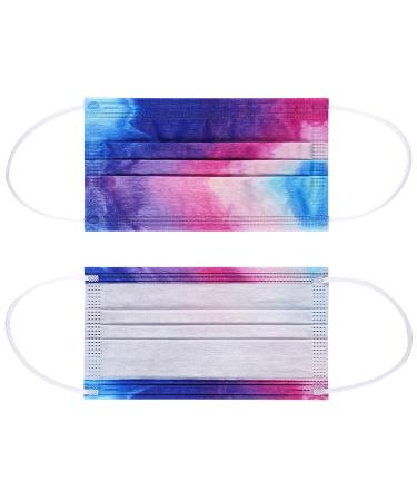 NU R 10pcs Tie Dye 3 Ply Disposable Face Mask with Filter Layer and Elastic Earloop - TIE & DYE-003 | Retail Sealed Bags - Buy Online on SooperMarket.com