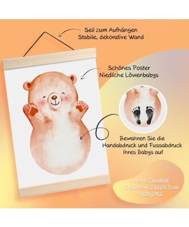Togou2s Baby Footprint & Handprint Set - 2pcs Baby Stamp Cushion for Baby Shower Gift (0-6 Months) - Non-Contact Color Prints - Ideal Kinderzimmer Decoration - Buy Online on SooperMarket.com
